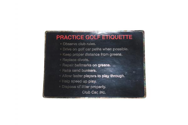 Golf-Etikette Aufkleber